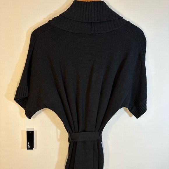 ALYX Womens Sweater Cardigan Sz L Knit Aztec Belted Dolman Sleeves Black White - Picture 11 of 14